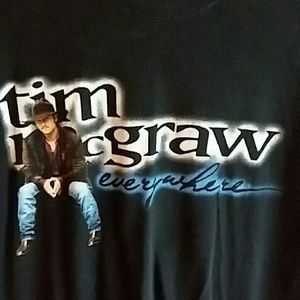 Vtg. Tim McGraw "Everywhere" Tour Tee Shirt